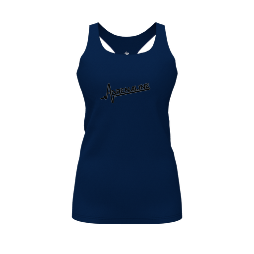[FT0TRBNV-FYS-LOGO1] Decker Racerback Tank Top (Female Youth S, Navy, Logo 1)